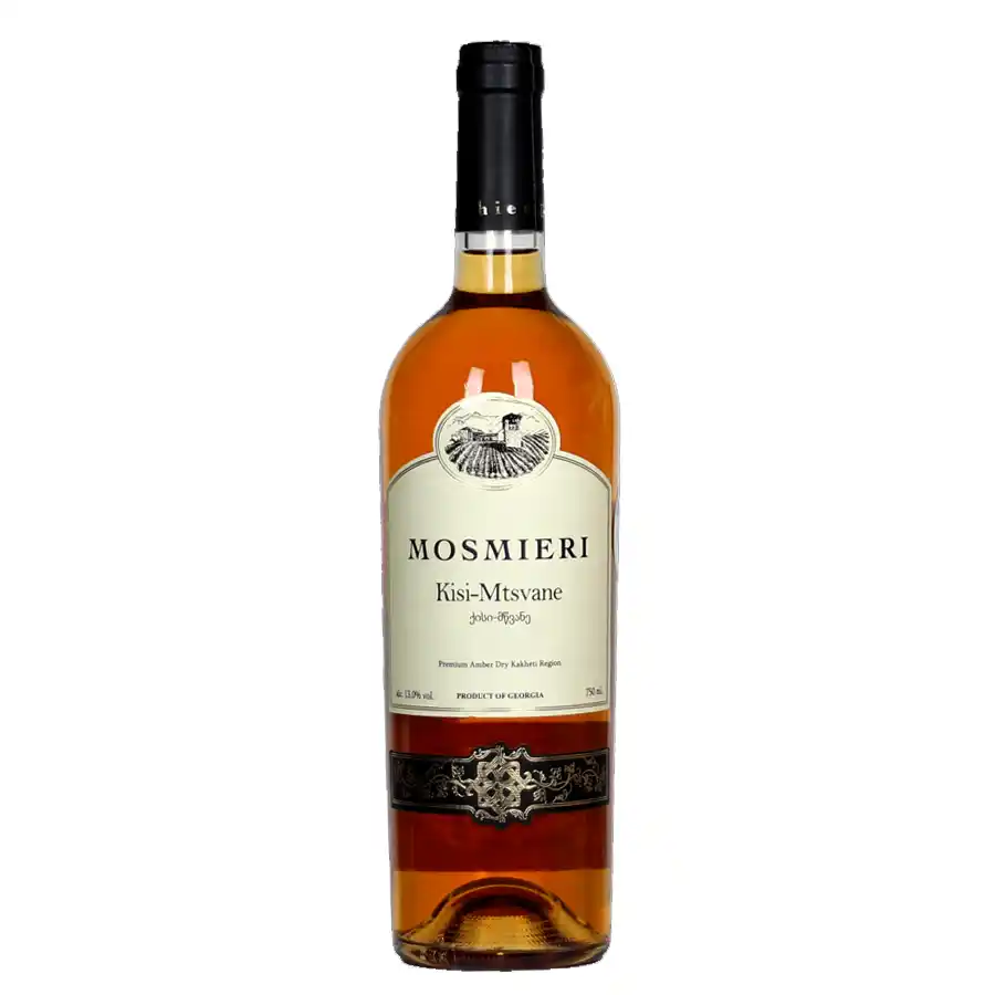 Mosmieri KISI-MTSVANE PREMIUM bílé suché víno - 2019 - 0,75 l Mosmieri Kisi-Mtsvane vás okouzlí vůní zralých jablek, hrušek a lehkým nádechem ořechů. Chuť je výrazná a harmonická, s jemnými tóny koření a svěžím ovocným podtónem. Jeho jantarový odstín vyniká ve sklenici a láká k ochutnání. Víno Kisi-Mtsvane je ideální volbou k lehce kořeněným jídlům, uzenému masu či sušené šunce. Mosmieri Kisi-Mtsvane vás okouzlí vůní zralých jablek, hrušek a lehkým nádechem ořechů. Chuť je výrazná a harmonická, s jemnými tóny koření a svěžím ovocným podtónem.